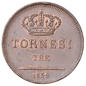 NAPOLI Ferdinando II (1830-1859) 3 Tornesi ... 