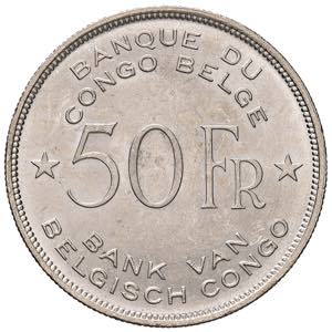 CONGO - 50 Franchi 1944 - KM 27 AG (g 17,50)