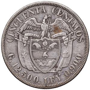 COLOMBIA 50 Centavos 1922 - KM 274 AG (g ... 