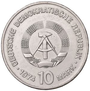GERMANIA DDR 10 Marchi 1974 - KM 51 AG (g ... 