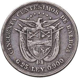 PANAMA 50 Centimos 1905 - KM 5 AG (g 24,86) R