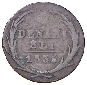 SVIZZERA Ticino 6 Denari 1835 - KM 1 MI (g ... 