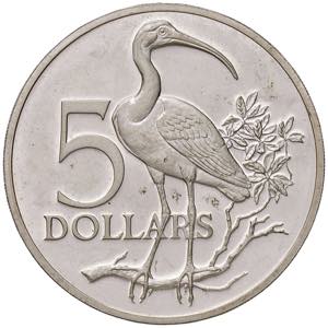TRINIDAD & TOBAGO 5 Dollari 1975 - KM 8 AG ... 