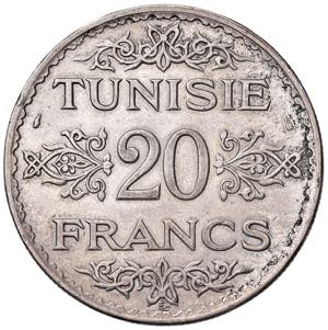 TUNISIA Ahmad II (1929-1942) 20 Francs 1353 ... 
