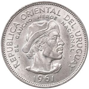 URUGUAY 10 Pesos 1961 - ... 