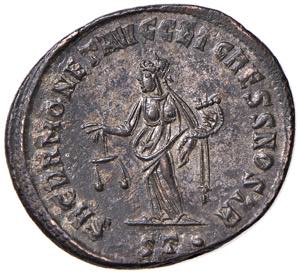 Galerio (305-311) Follis (Ticinum) Busto a d ... 