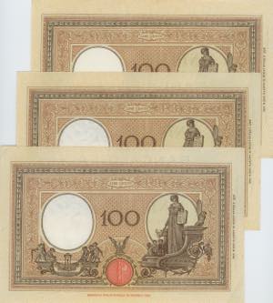 Banca d’Italia 3 banconote consecutive ... 
