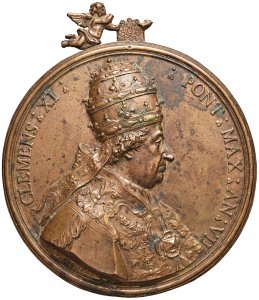 Clemente XI (1700-1721) Medaglia uniface A. ... 