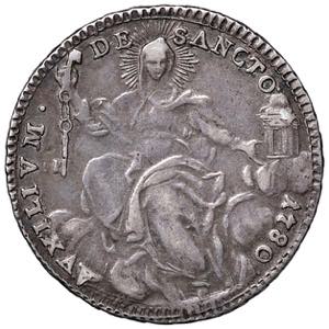 Pio VI (1775-1799) Quinto di scudo 1780 A. ... 