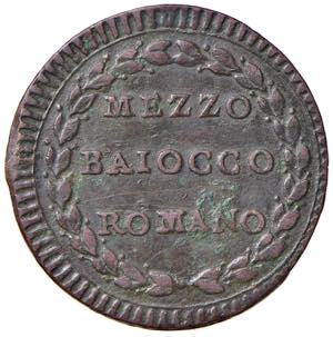 Pio VI (1775-1799) Mezzo baiocco A. XVI - ... 