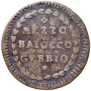 Pio VI (1775-1799) Gubbio - Mezzo baiocco A. ... 