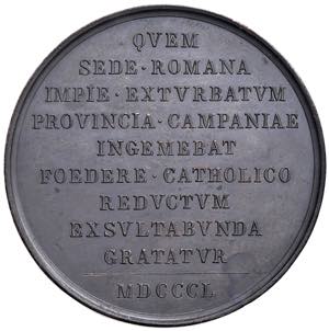 Pio IX (1846-1870) Medaglia 1850 per il ... 