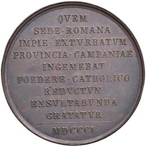 Pio IX (1846-1878) Medaglia 1850 Ritorno del ... 
