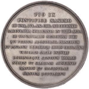 Pio IX (1846-1878) Medaglia 1867 18° ... 