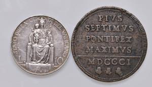 Lotto di due monete papali come da foto. Da ... 