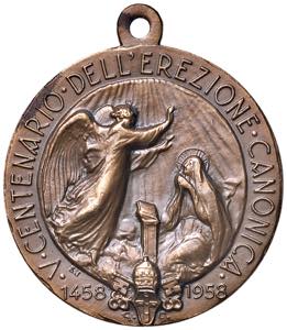 Medaglia 1958 V° centenario erezione ... 