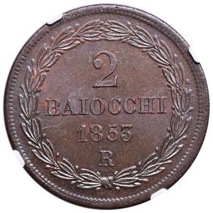 Pio IX (1846-1878) 2 Baiocchi 1853 A. VII - ... 