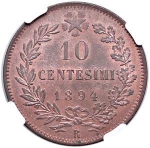 Umberto I (1878-1900) 10 Centesimi 1894 R - ... 