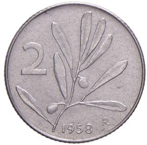 Repubblica italiana (1946-) 2 Lire 1958 - IT ... 