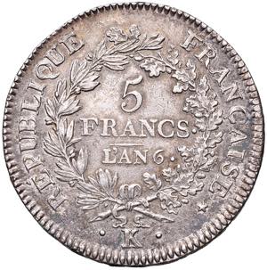 FRANCIA Direttorio (1795-1799) 5 Franchi A. ... 