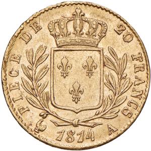 FRANCIA Luigi XVIII (1814-1824) 20 Franchi ... 