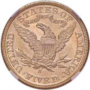 USA 5 Dollari 1901 S - KM 101 AU In slab NGC ... 