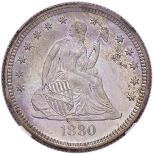 USA 25 Cents 1880 - AG ... 