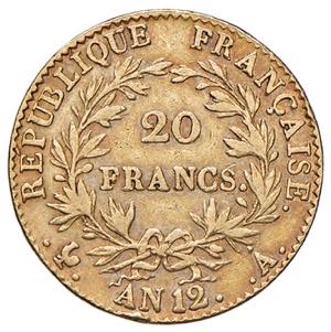 FRANCIA Napoleone (1804-1815) 20 Franchi AN ... 