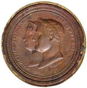 Medaglia 1810 Napoleone e Maria Luisa. Teste ... 