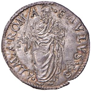 Paolo IV (1555-1559) Giulio - Munt. 17 AG (g ... 