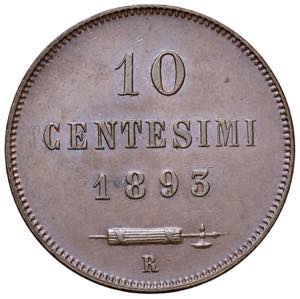 SAN MARINO 10 Centesimi 1893 - Gig. 31 CU (g ... 