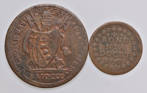 Pio VI (1775-1799) Lotto di due monete come ... 