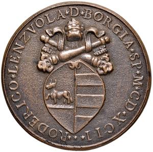 Alessandro VI (1492-1503) Medaglia - AE (g ... 