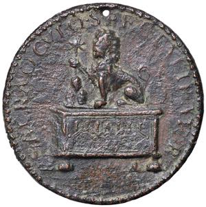 Sisto V (1585-1590) Medaglia A. II - AE (g ... 