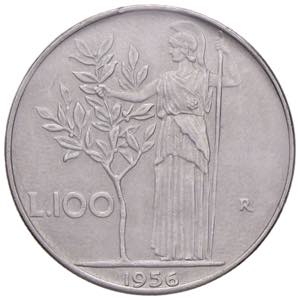 Repubblica italiana - 100 Lire 1956 - AC ... 