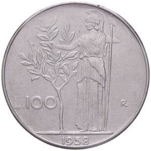 Repubblica italiana - 100 Lire 1958 - AC ... 