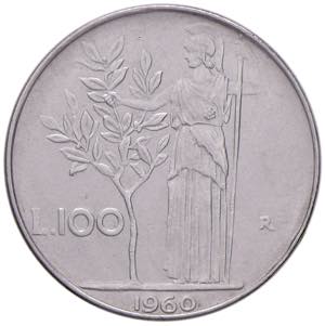 Repubblica italiana - 100 Lire 1960 - AC ... 
