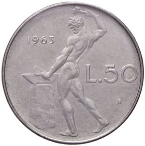 Repubblica italiana - 50 Lire 1963 - AC ... 