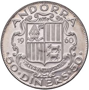 ANDORRA 50 Diners 1960 - AG (g 28,00) Tracce ... 