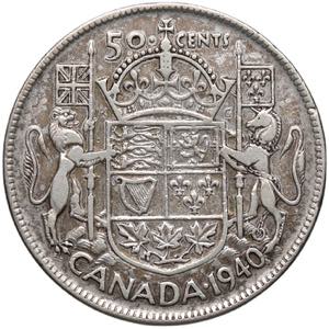 CANADA Giorgio VI (1936-1952) 50 Cents 1940 ... 