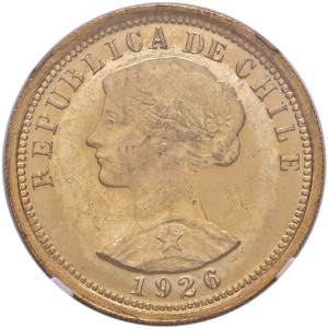 CILE 100 Pesos 1926 - AU ... 