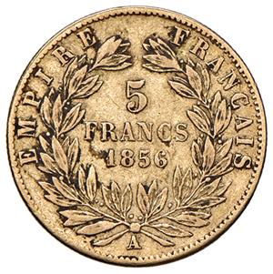 FRANCIA Napoleone III (1852-1878) 5 Franchi ... 