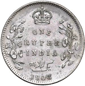 INDIA Edward VII (1901-1910) Rupia 1906 - KM ... 