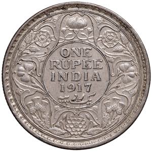 INDIA Giorgio V (1910-1936) Rupia 1917 ... 