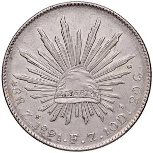 MESSICO 8 Reales 1891 Zs FZ - KM 377.13 AG ... 