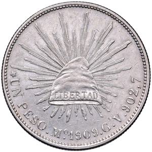 MESSICO Peso 1909 Mo GV - KM 409.2 AG (g ... 