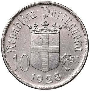 PORTOGALLO 10 Escudos 1928 - AG (g 12,49) ... 