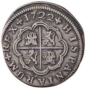 SPAGNA Felipe V (1700-1746) 2 Reales 1722 ... 