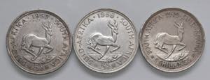 SUDAFRICA 5 Schillings 1949, 1957 e 1958 - ... 