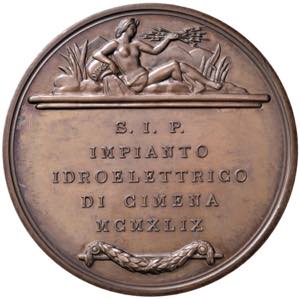 TORINO Medaglia 1949 Società idroeletttrica ... 